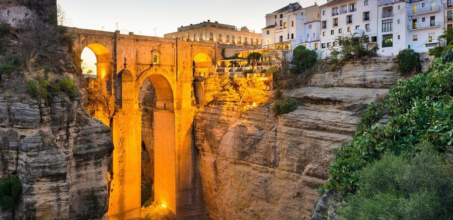 From Malaga or Marbella: Ronda Private Day Trip - First views of Puente Nuevo and El Tajo