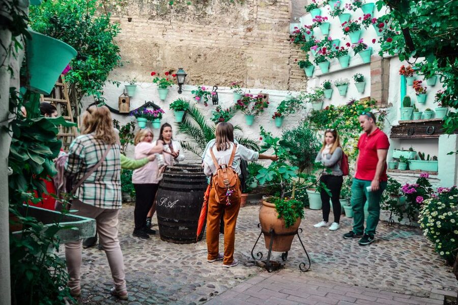 Patios of Cordoba Walking Tour - Flowers, mosaics, and the work behind the display