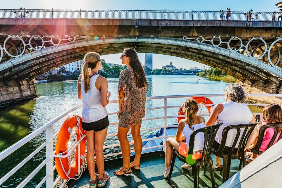 Seville: Guadalquivir River Cruise - Upper deck, shade, and the right time to go