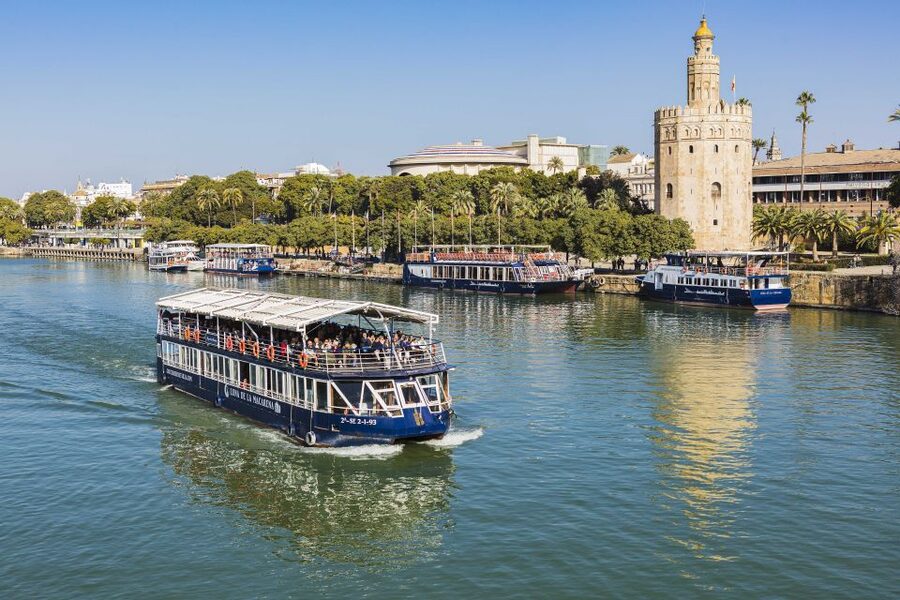 Seville: Panoramic Cruise, Hop-On-Hop-Off Bus & Walking Tour - Walk Santa Cruz and Triana with a guide