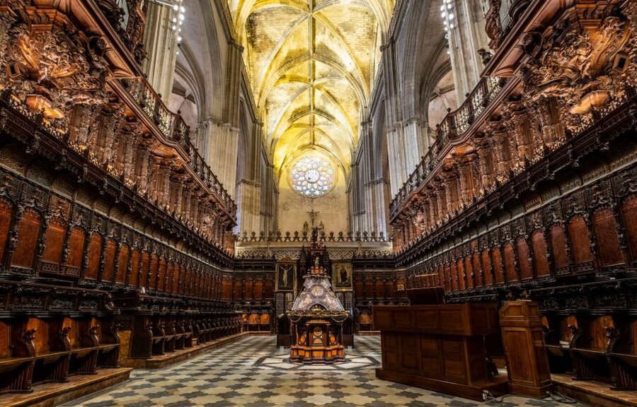 Seville: Small-Group Cathedral and Giralda Tour with Tickets - Inside Seville Cathedral, look beyond its scale