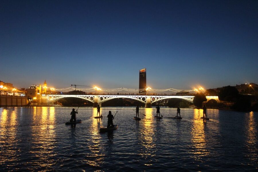 Seville: Sunset and Evening Paddle Boarding Tour - Getting comfortable, and staying comfortable
